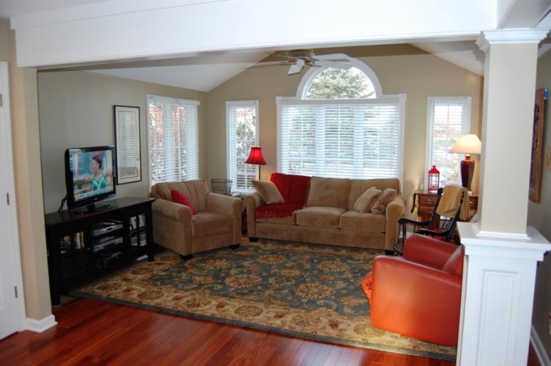 View from kitchen into sunroom