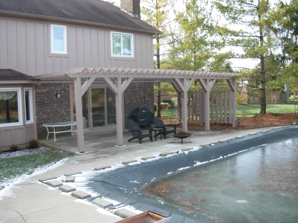 Existing rear pergola