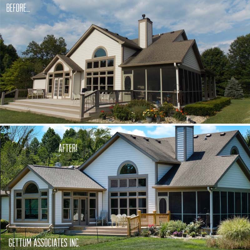 Home Additions Indianapolis Before After | Gettum Associates, Inc.